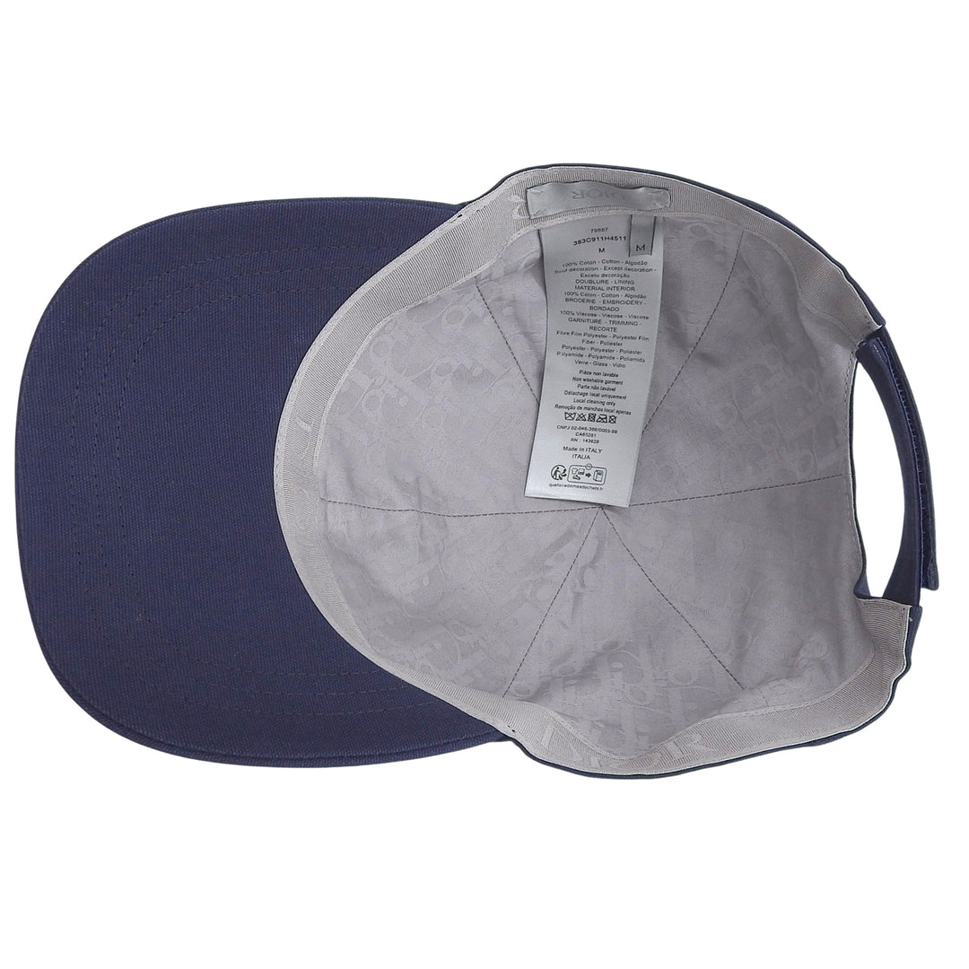 Pristine Christian Dior cap DIOR TEARS Navy cotton mens M 383C911H4511