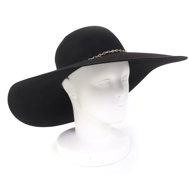 Pristine HERMES hat Chaine d'Ancre Beaverfelt black Beaver Women 57 202013N