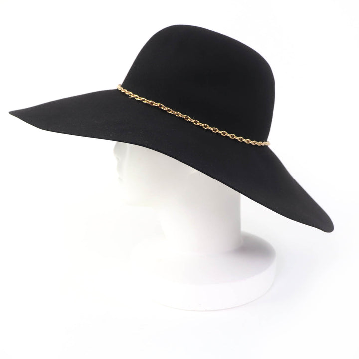 Pristine HERMES hat Chaine d'Ancre Beaverfelt black Beaver Women 57 202013N