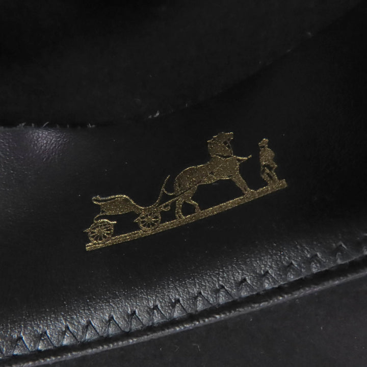 Pristine HERMES hat Chaine d'Ancre Beaverfelt black Beaver Women 57 202013N