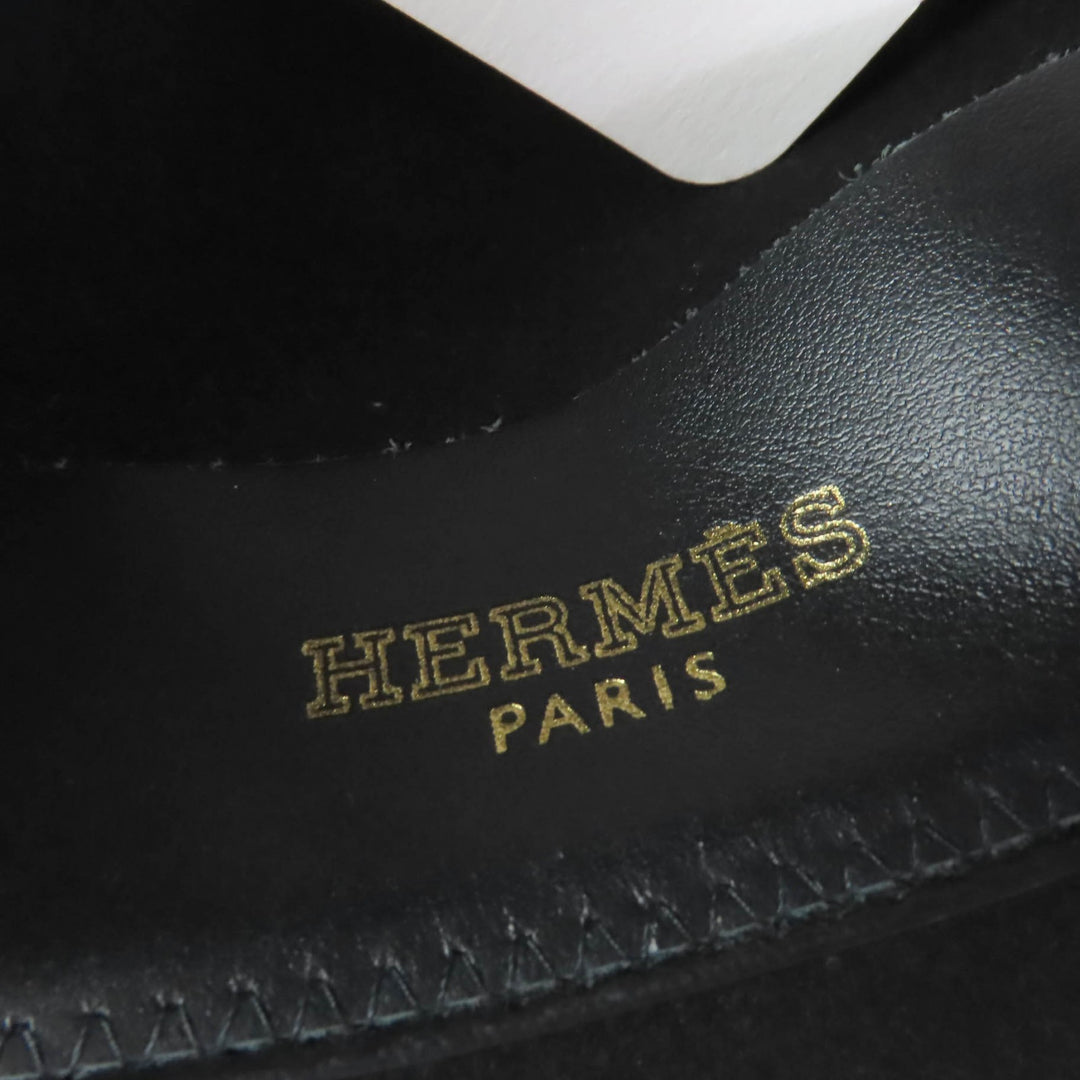 Pristine HERMES hat Chaine d'Ancre Beaverfelt black Beaver Women 57 202013N
