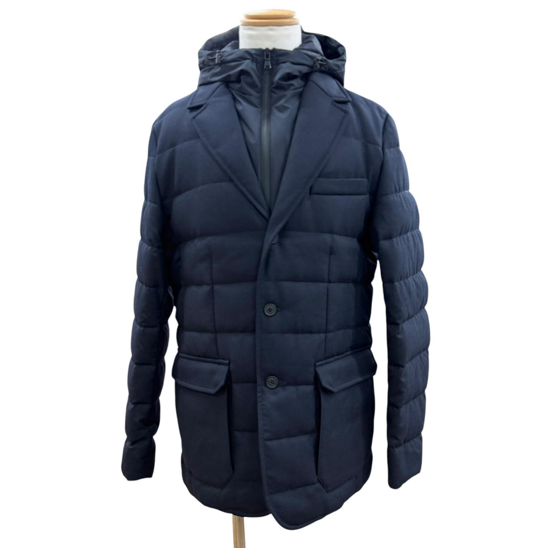 Great MONCLER Down jacket VERNOUX Hooded layered design tailored wool mens 5