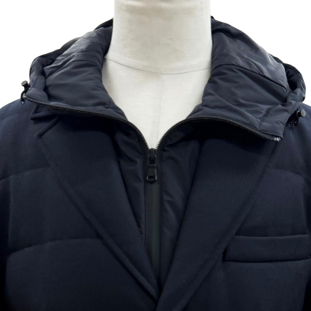 Great MONCLER Down jacket VERNOUX Hooded layered design tailored wool mens 5