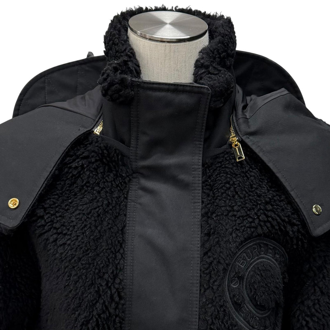 Excellent BURBERRY coat black wool Women 38 8046581