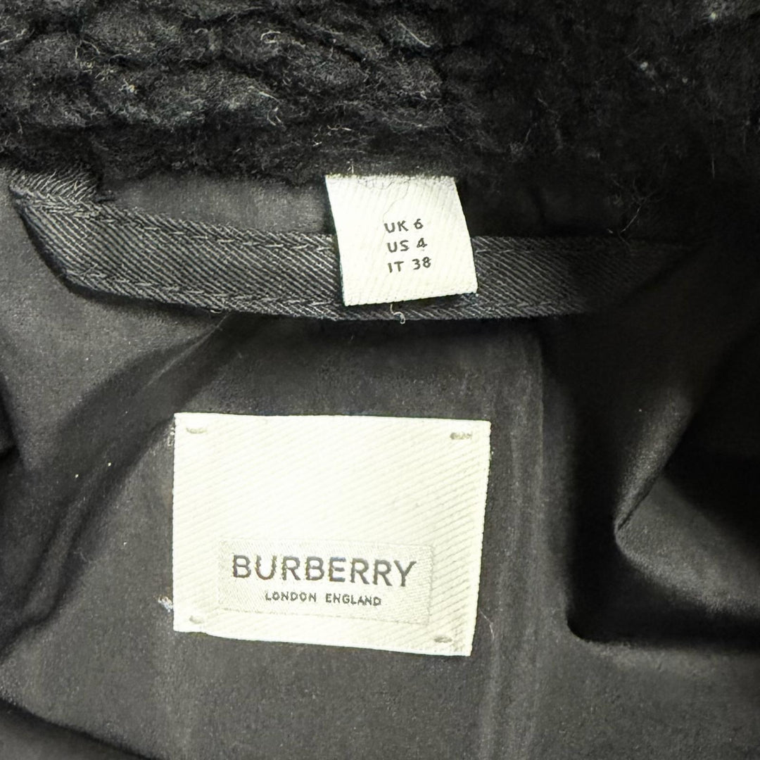 Excellent BURBERRY coat black wool Women 38 8046581