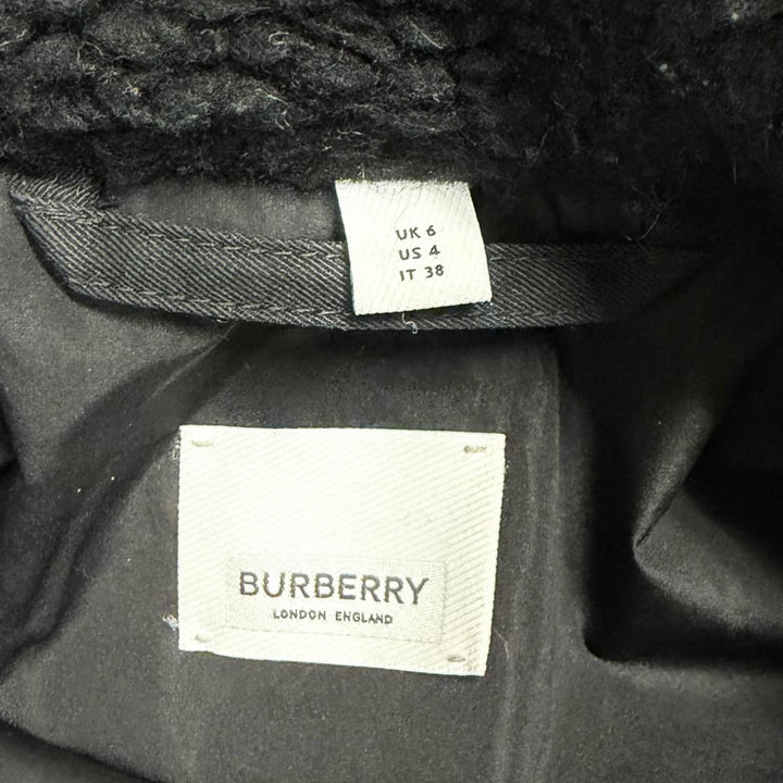 Excellent BURBERRY coat black wool Women 38 8046581