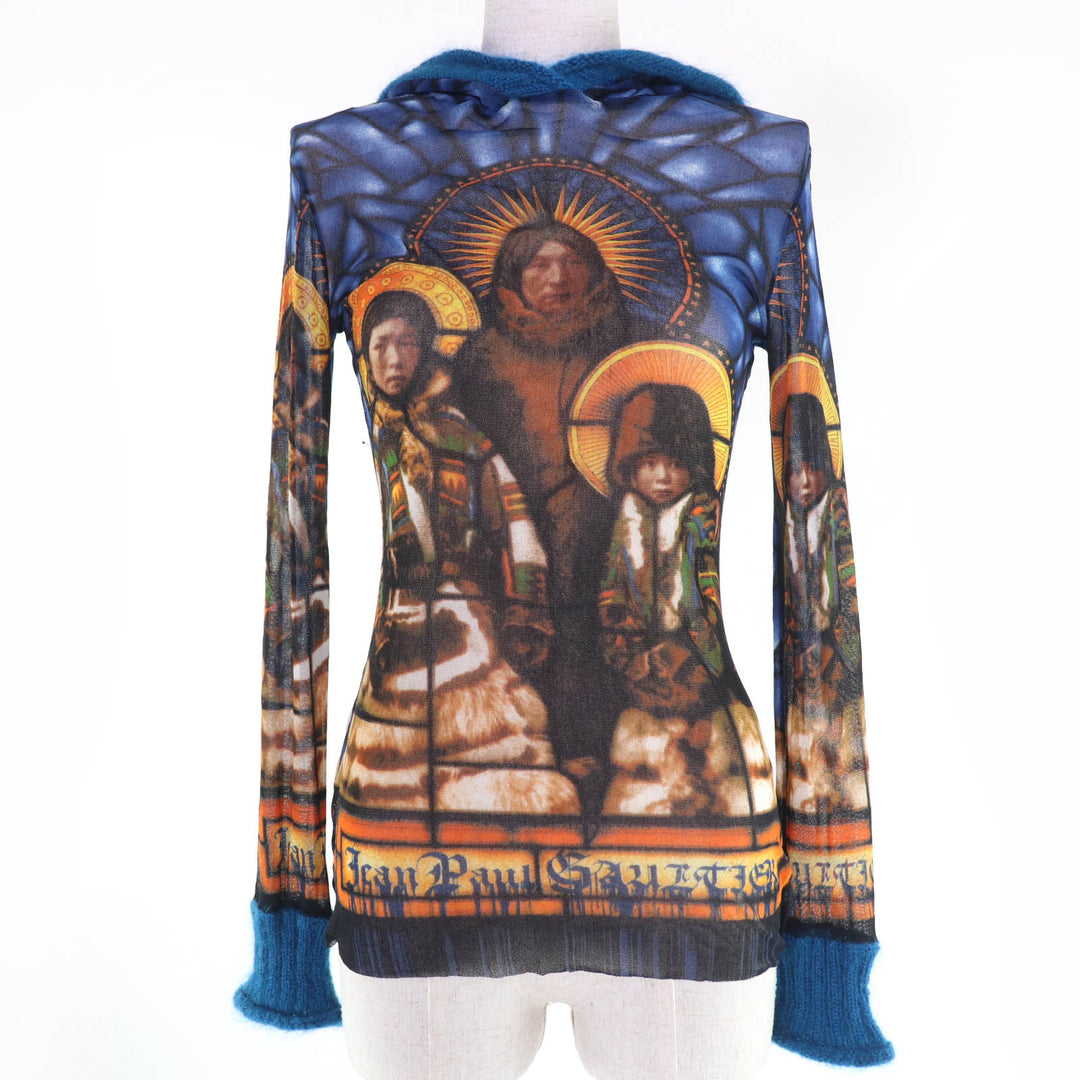 Great JEAN-PAUL GAULTIER tops Power net knit panel multicolor Nylon Women