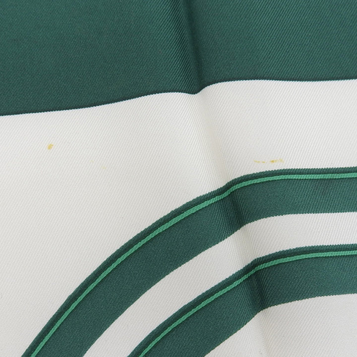 Excellent HERMES scarf Carre 90 BRIDES de GALA green silk Women