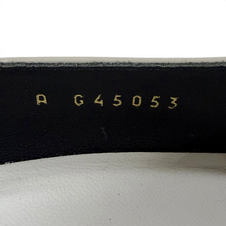 Discounted Great CHANEL pumps gray Patent leather Women 36 G45053