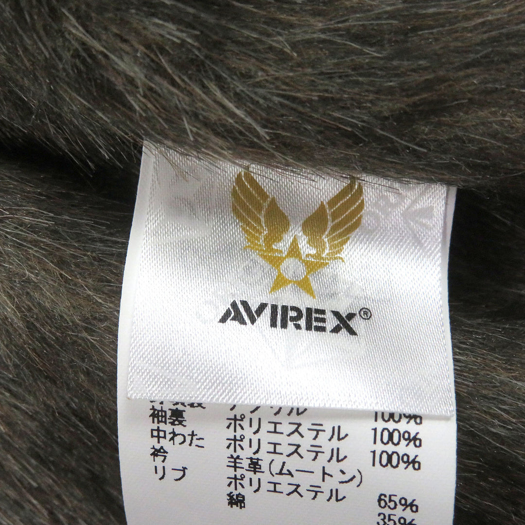 Pristine AVIREX Bomber jacket N-1 Sheepskin Collar Deck Jacket beige