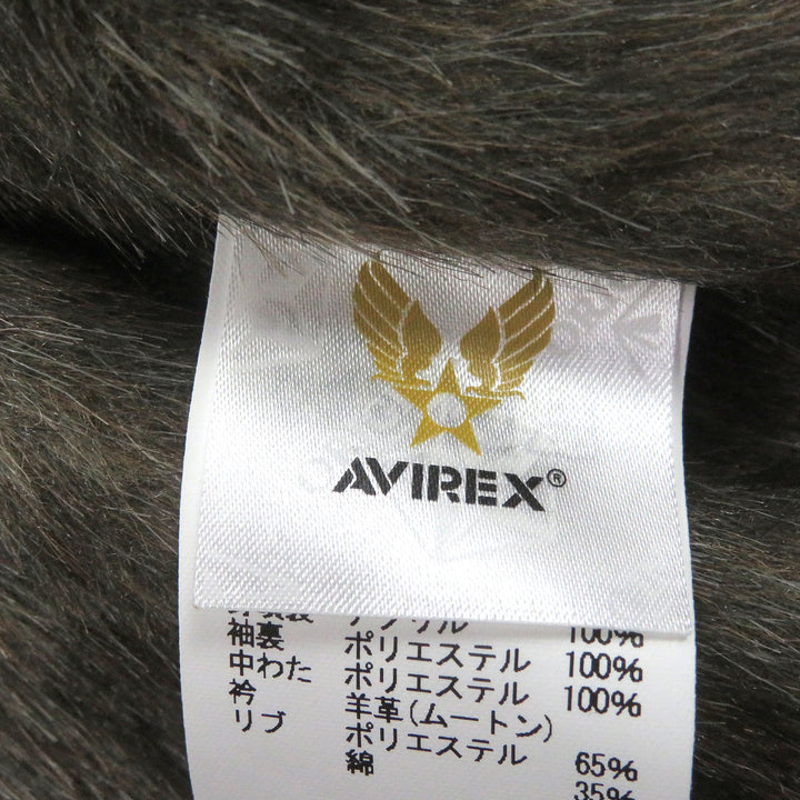 Pristine AVIREX Bomber jacket N-1 Sheepskin Collar Deck Jacket beige