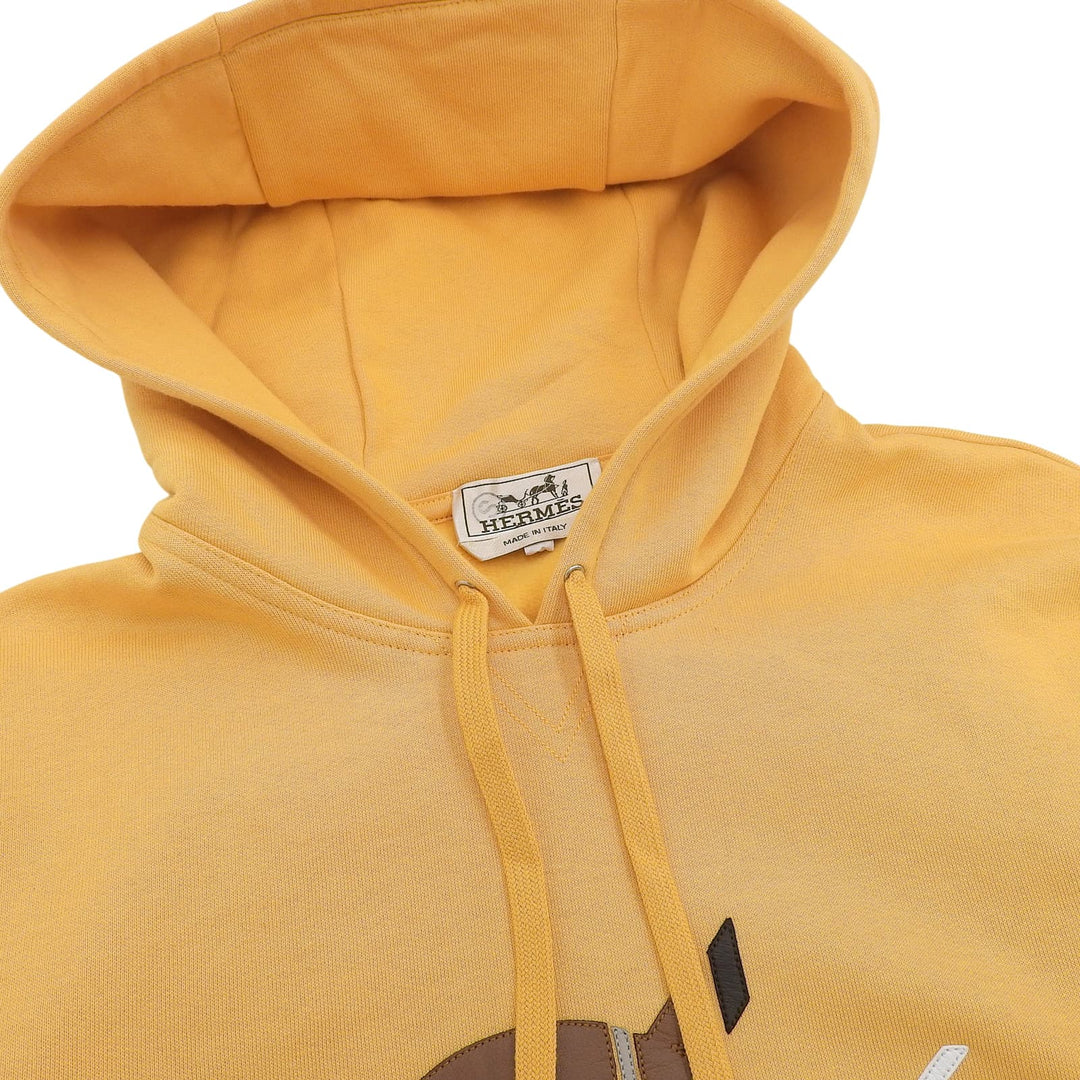 Pristine HERMES hoodie Chevaux en Symetrie Orange cotton mens S