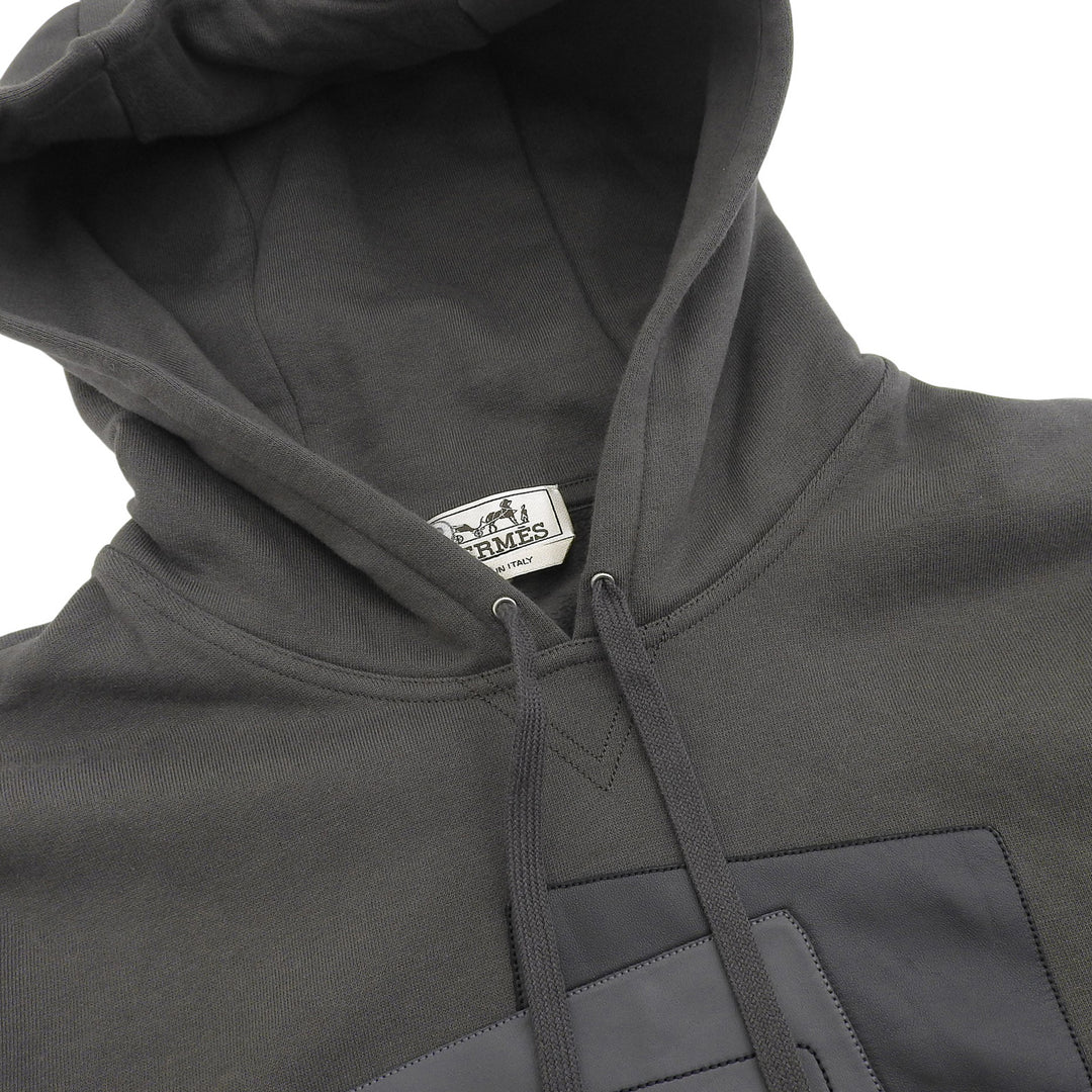 Pristine HERMES hoodie ETRIERS DECALES gray cotton mens S