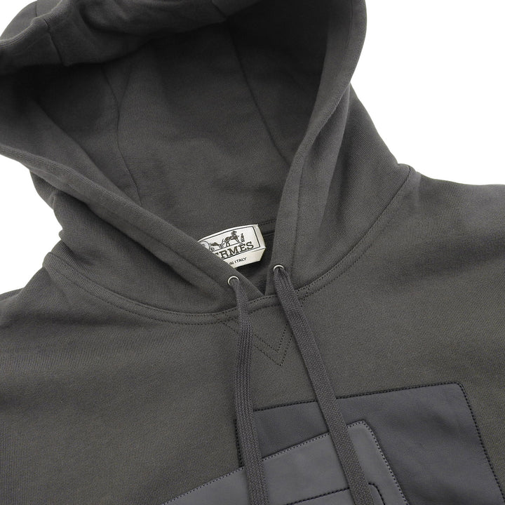 Pristine HERMES hoodie ETRIERS DECALES gray cotton mens S