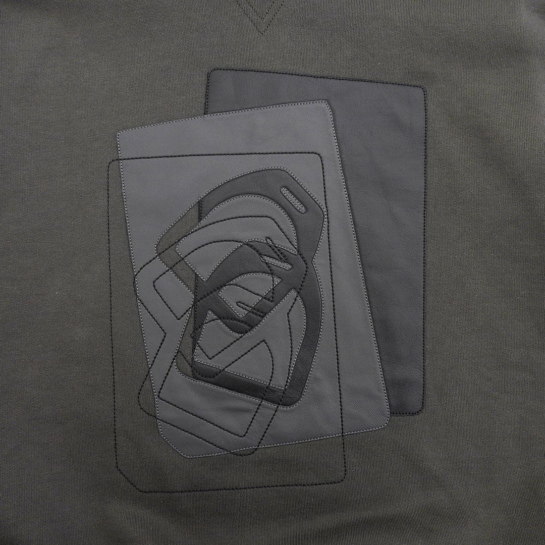 Pristine HERMES hoodie ETRIERS DECALES gray cotton mens S