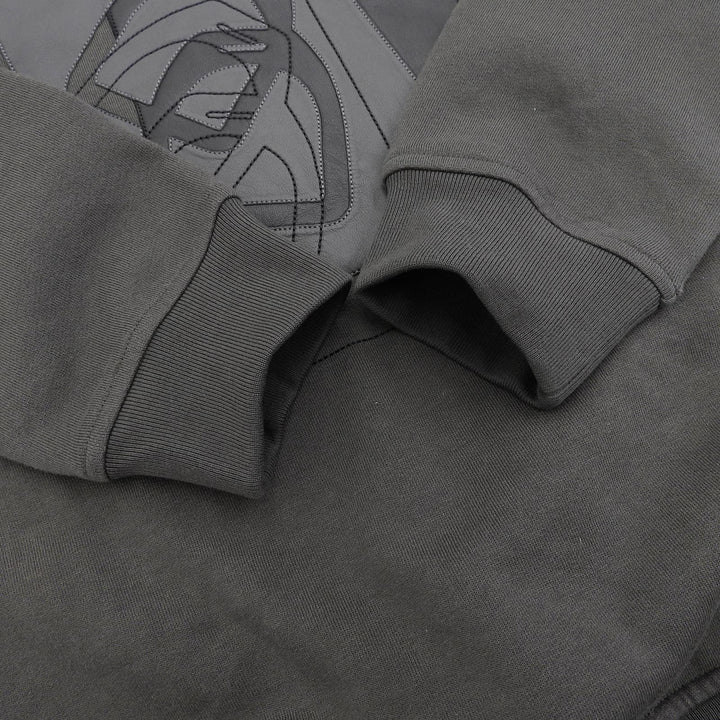 Pristine HERMES hoodie ETRIERS DECALES gray cotton mens S