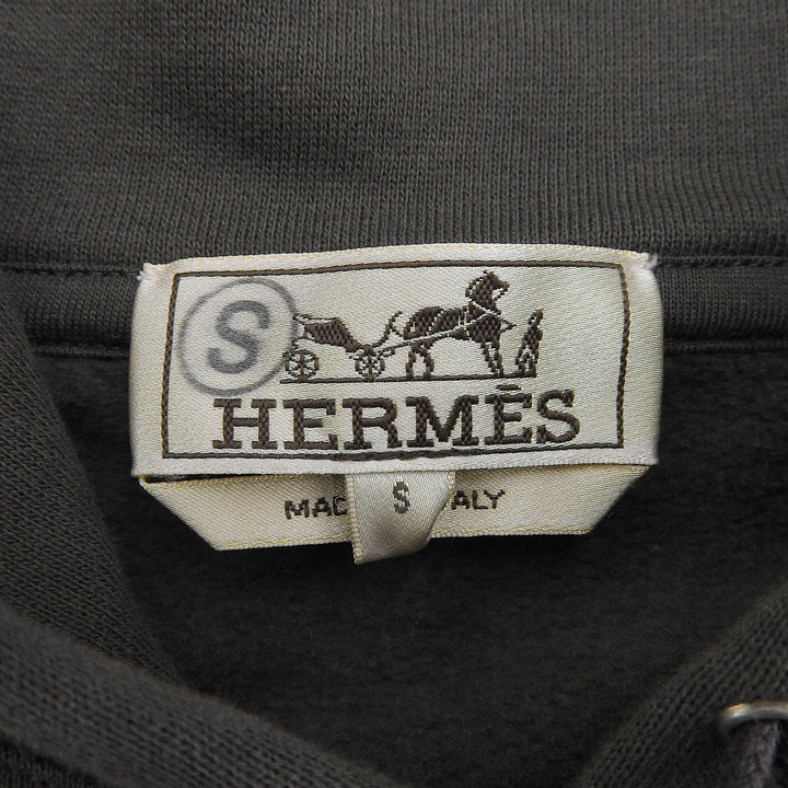 Pristine HERMES hoodie ETRIERS DECALES gray cotton mens S