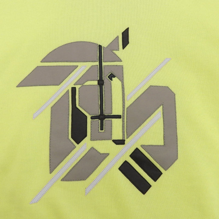 Pristine HERMES hoodie Chevaux en Symetrie Lime yellow cotton mens S