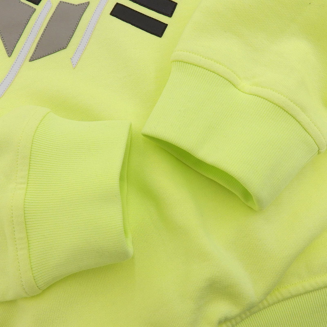 Pristine HERMES hoodie Chevaux en Symetrie Lime yellow cotton mens S