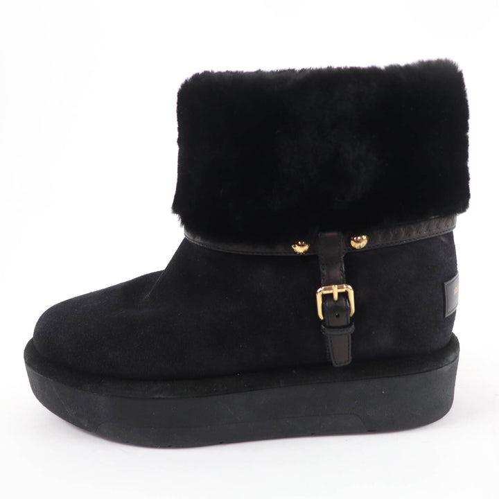 Excellent LOUIS VUITTON short boots Aspen Line Belt-design sheepskin boots 37.5