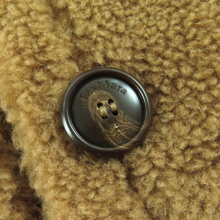 Pristine Max Mara poncho Teddy bear White tag, cape Brown Camel 2524736026