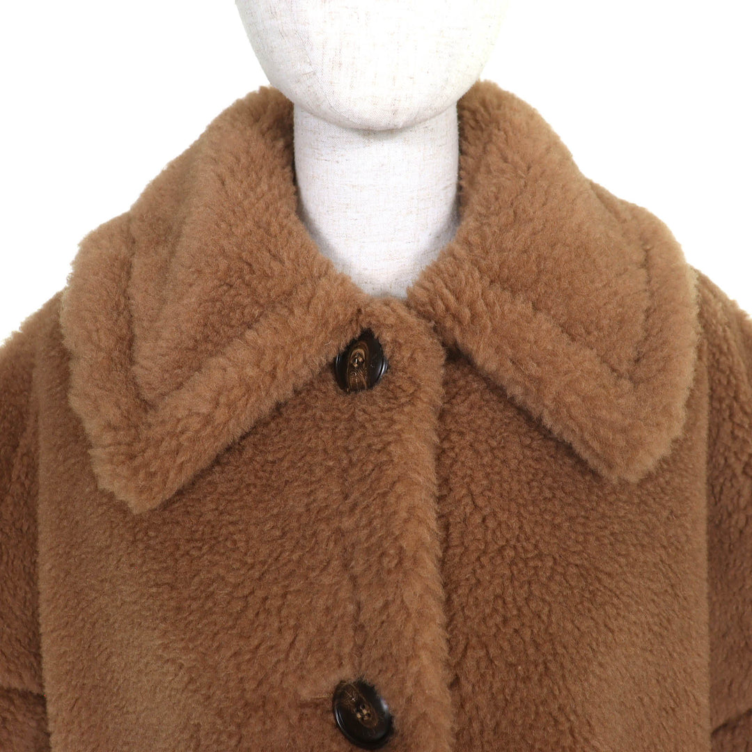 Pristine Max Mara poncho Teddy bear White tag, cape Brown Camel 2524736026