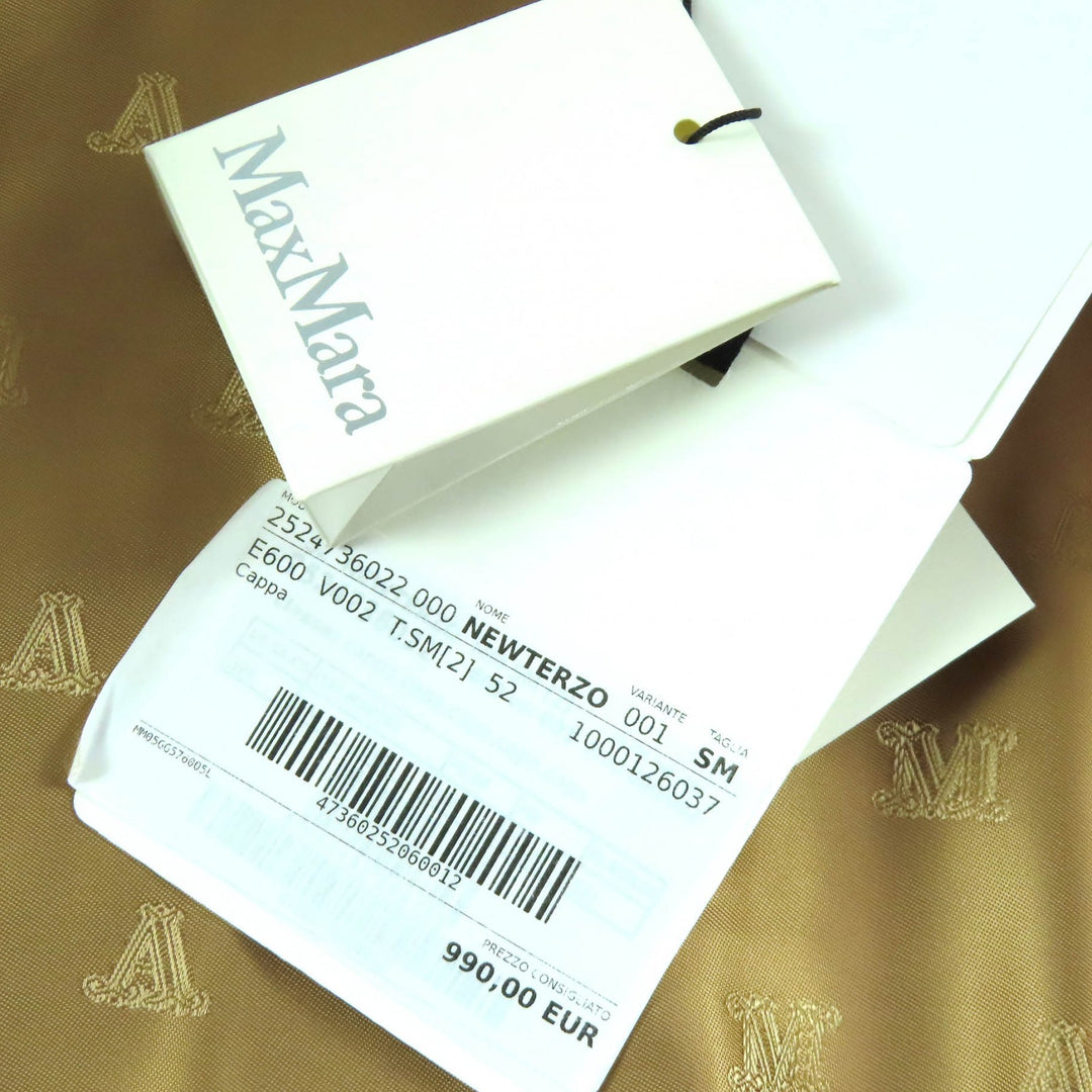 Pristine Max Mara poncho Teddy bear White tag, cape Brown Camel 2524736026