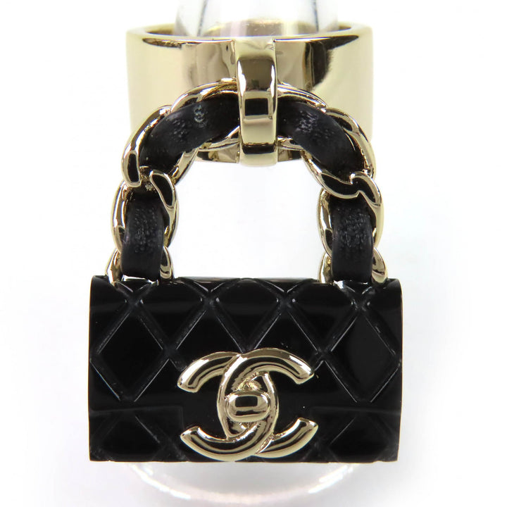 Great CHANEL Ring COCO Mark Matelasse Bag Charm gold Women ABA014 B23C