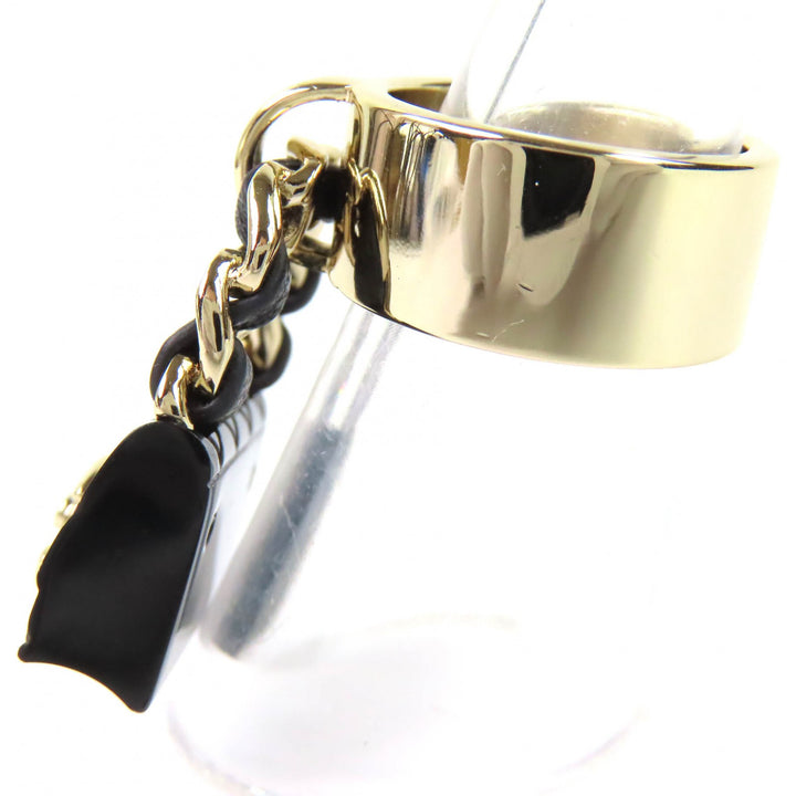 Great CHANEL Ring COCO Mark Matelasse Bag Charm gold Women ABA014 B23C