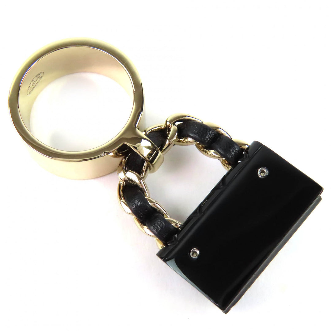 Great CHANEL Ring COCO Mark Matelasse Bag Charm gold Women ABA014 B23C