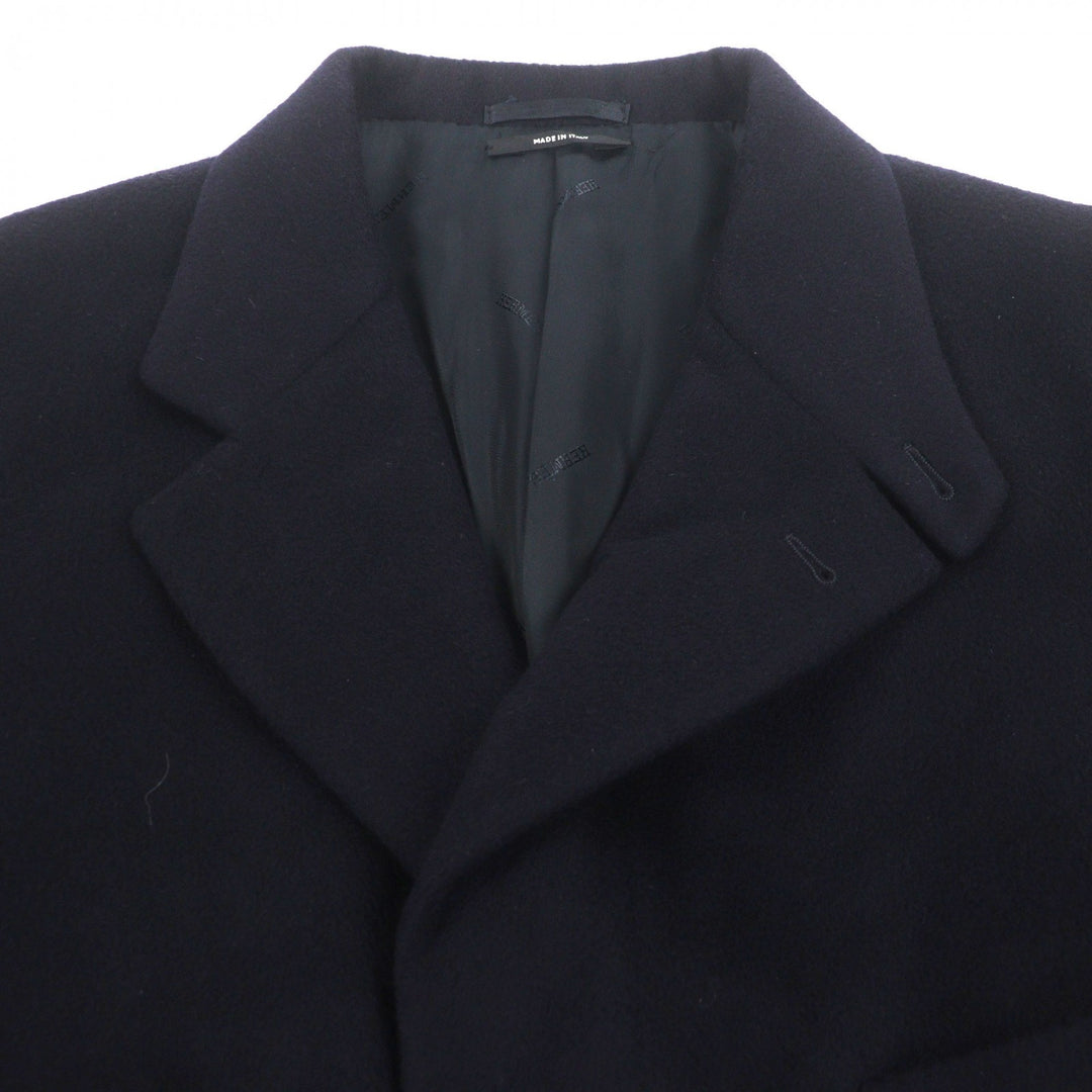 Pristine HERMES Chester coat Navy cashmere mens 58
