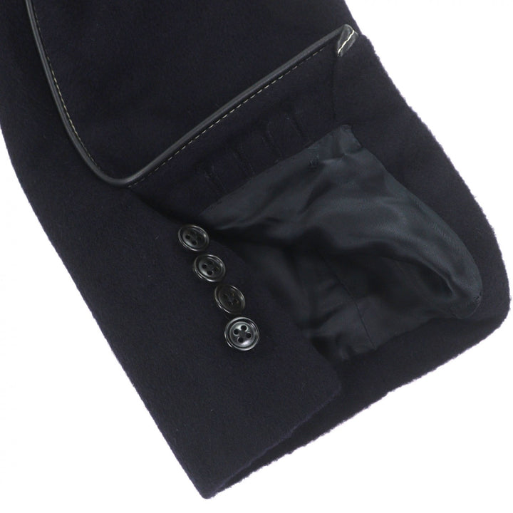 Pristine HERMES Chester coat Navy cashmere mens 58