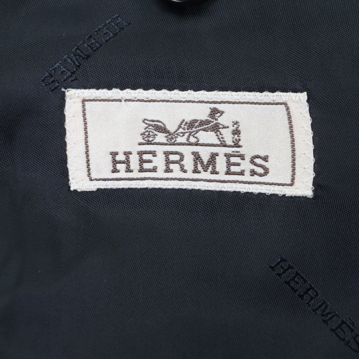 Pristine HERMES Chester coat Navy cashmere mens 58