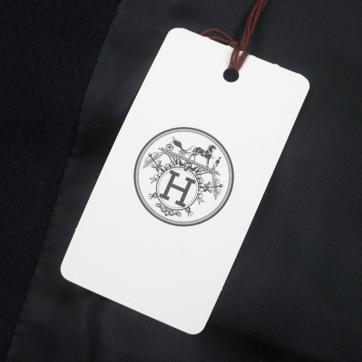 Pristine HERMES Chester coat Navy cashmere mens 58
