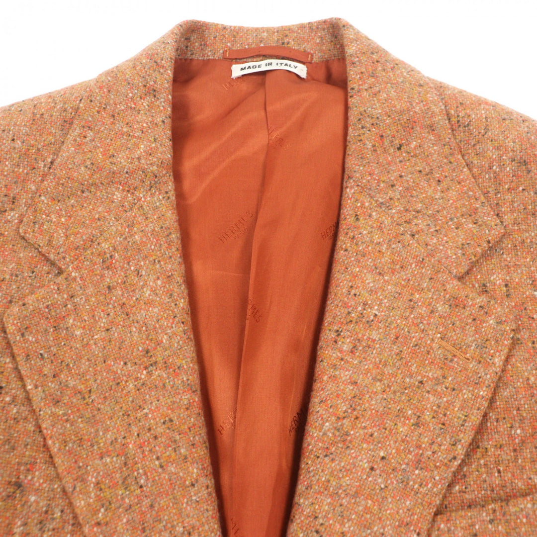 Great HERMES tailored jacket Orange cashmere mens 48