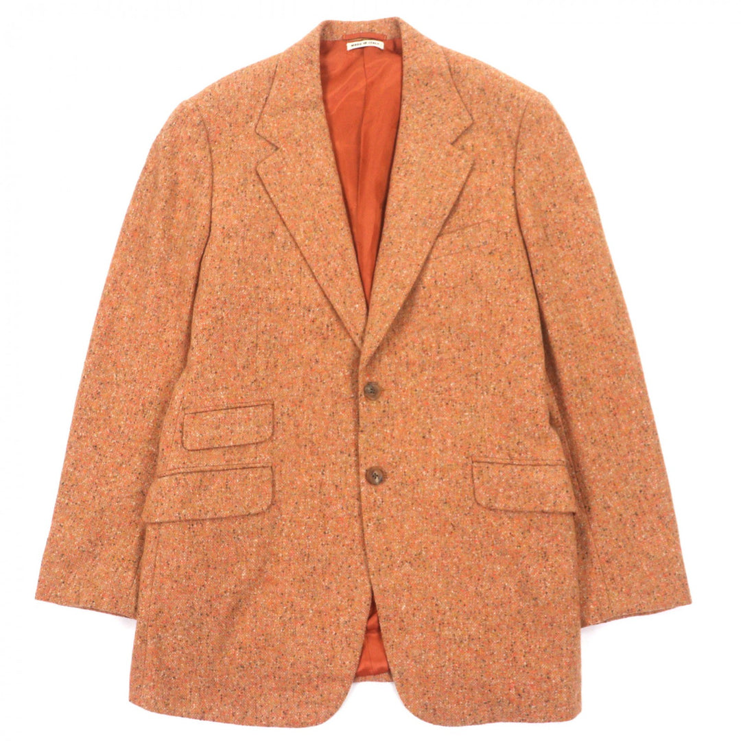 Great HERMES tailored jacket Orange cashmere mens 48