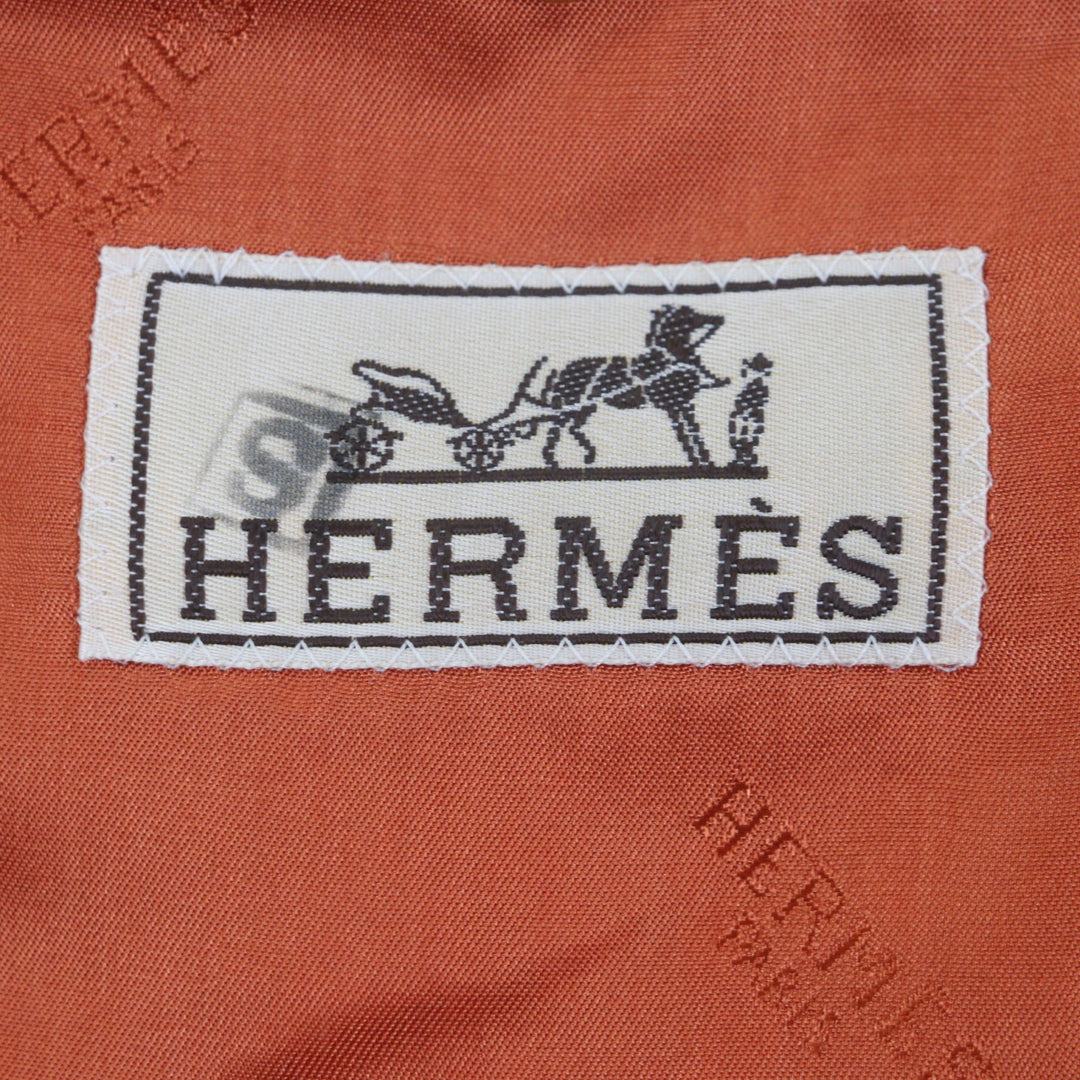 Great HERMES tailored jacket Orange cashmere mens 48