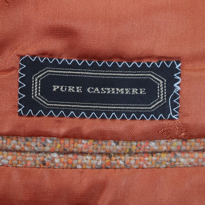 Great HERMES tailored jacket Orange cashmere mens 48