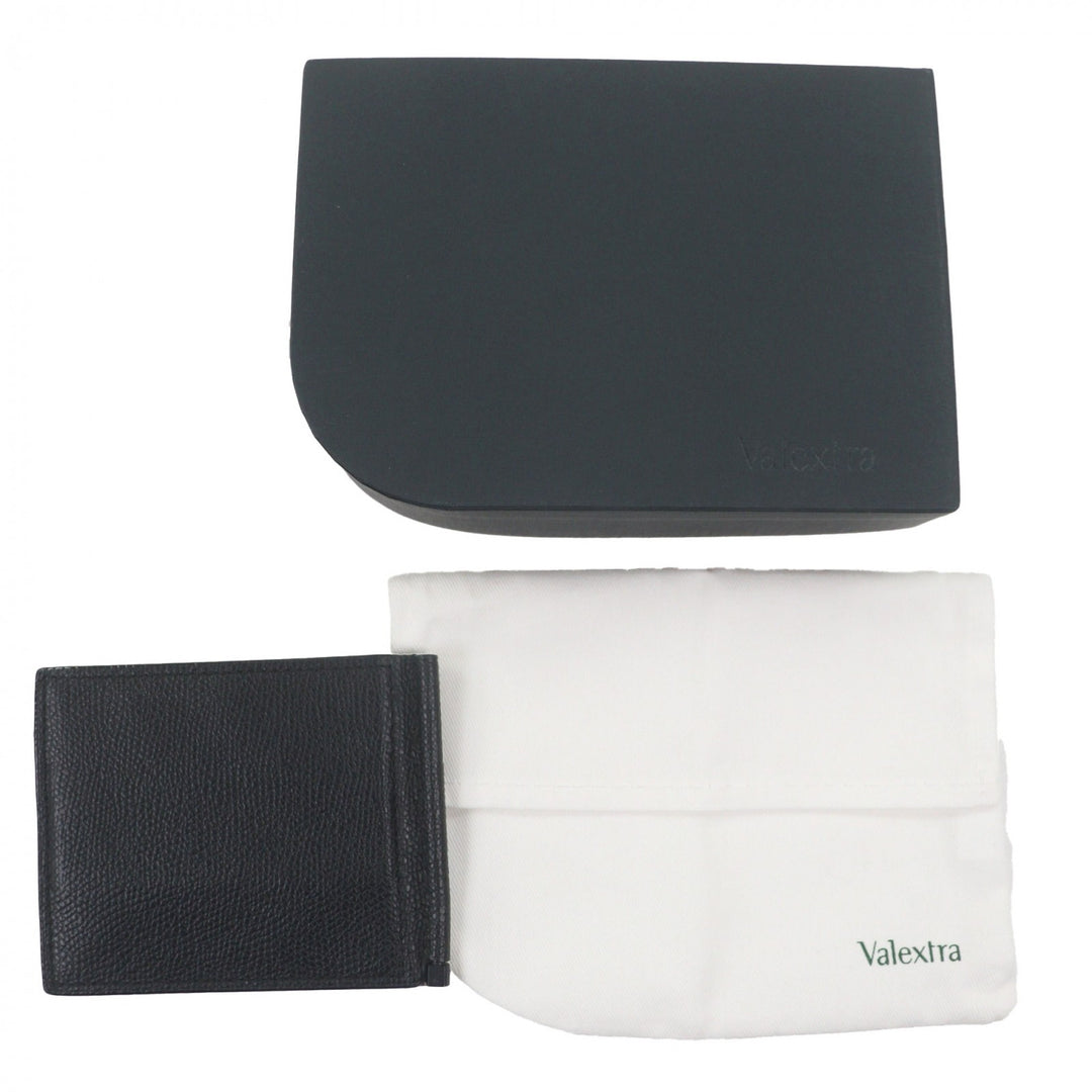 Excellent Valextra Card Case black leather mens SGDR0080028LRDWG99