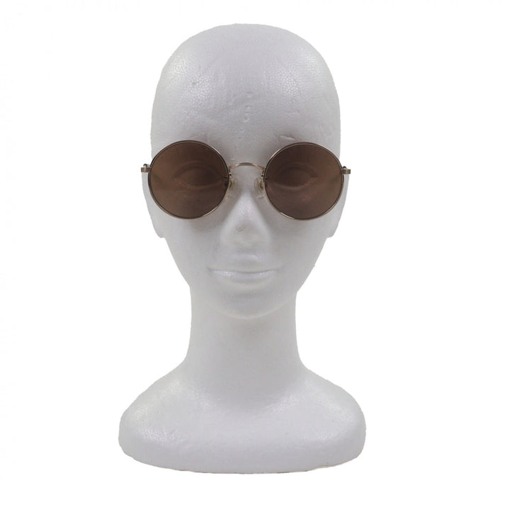 Excellent 金子眼鏡 sunglasses THE SHISHIKUI round Matt gold mens