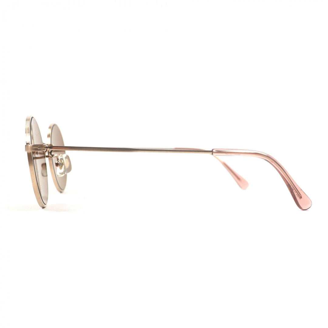 Excellent 金子眼鏡 sunglasses THE SHISHIKUI round Matt gold mens