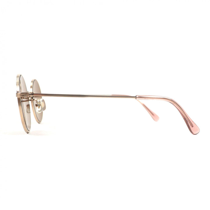 Excellent 金子眼鏡 sunglasses THE SHISHIKUI round Matt gold mens