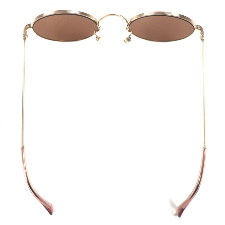 Excellent 金子眼鏡 sunglasses THE SHISHIKUI round Matt gold mens