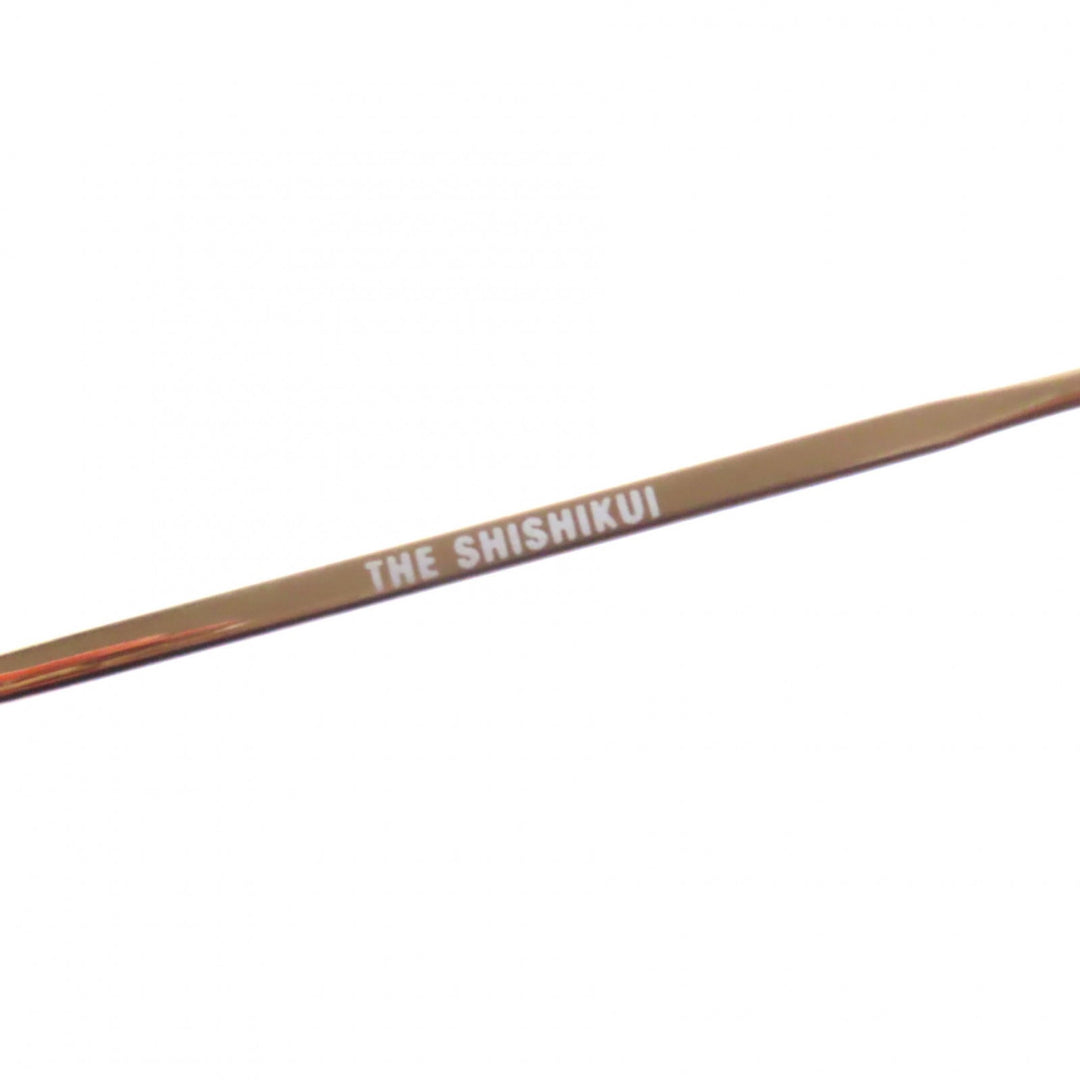 Excellent 金子眼鏡 sunglasses THE SHISHIKUI round Matt gold mens
