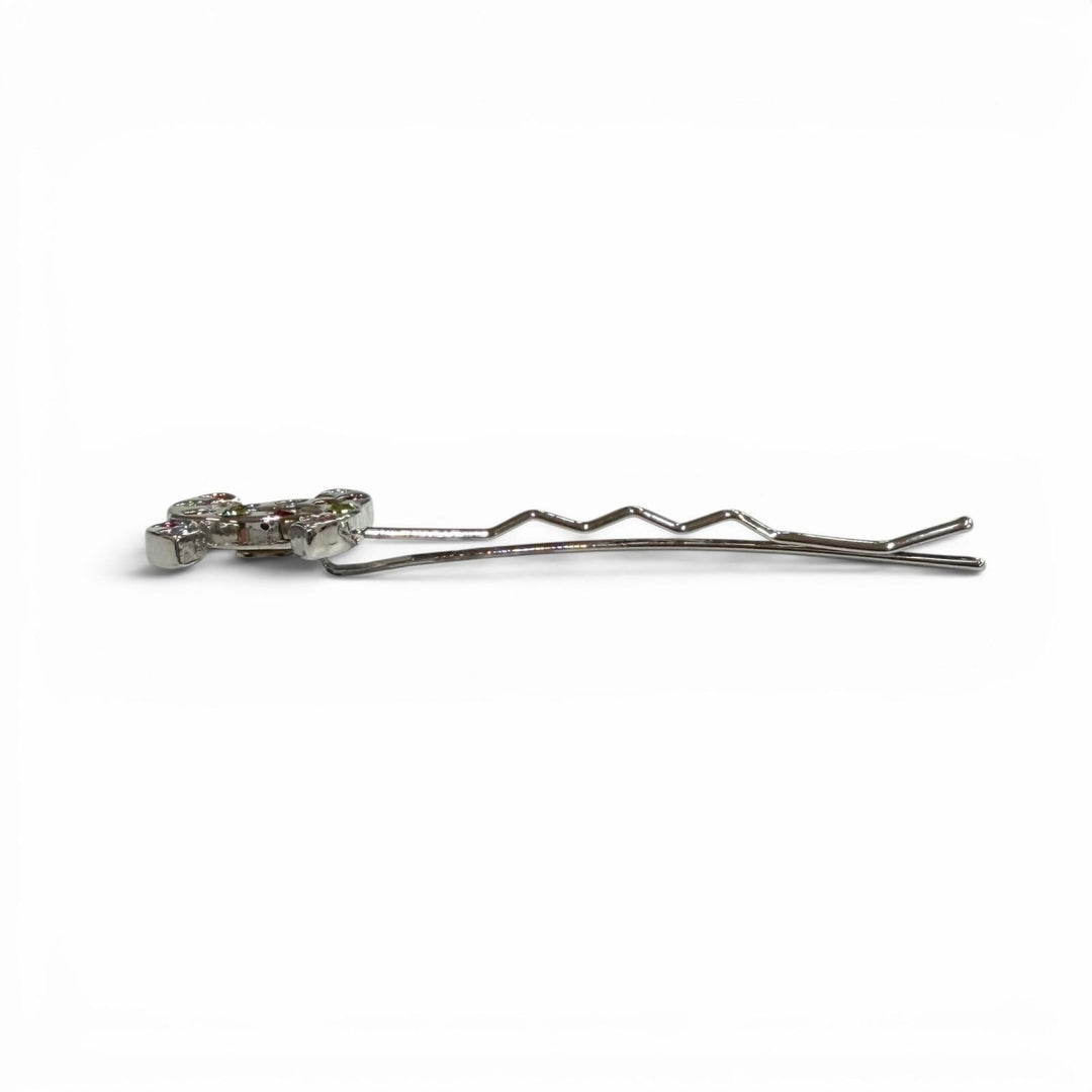 Excellent CHANEL hairpin COCO Mark Silver Women 00T