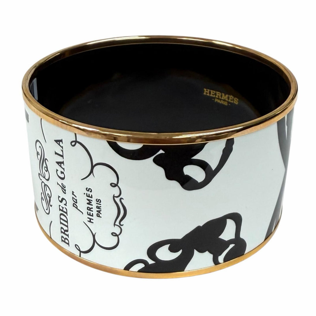 Pristine HERMES Bangle BRIDES DE GALA TATTOO white Women XL H152793FO48