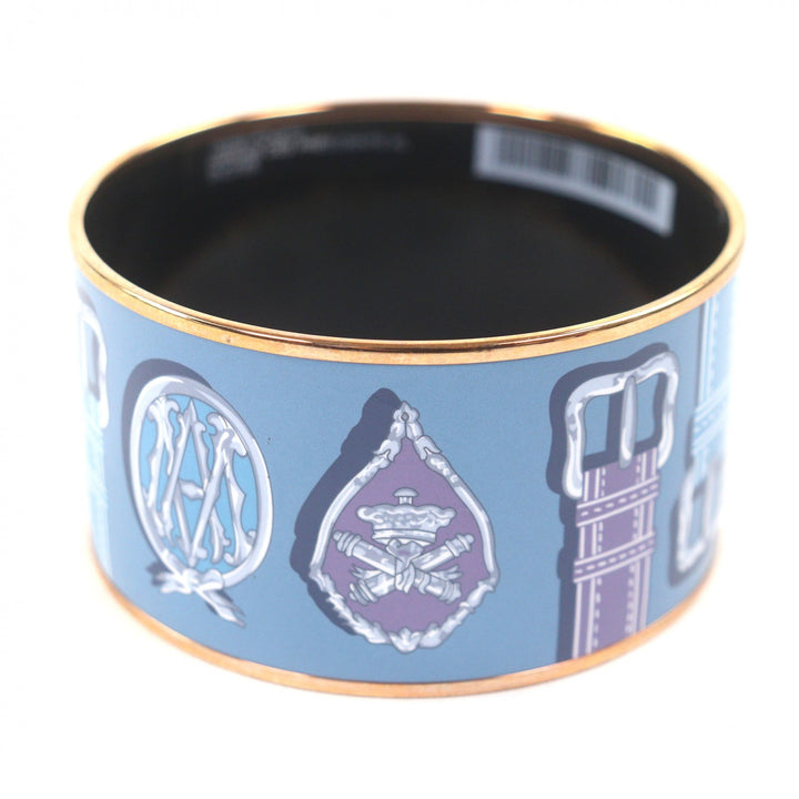 Pristine HERMES Bangle HARNAIS DES PRESIDENTS XL ENCRES Emile Blue gray