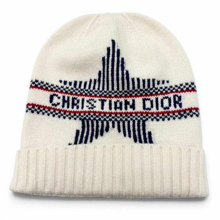 Excellent Christian Dior Knit cap Dior Alpes Star logo hat Women 15DAL715I175