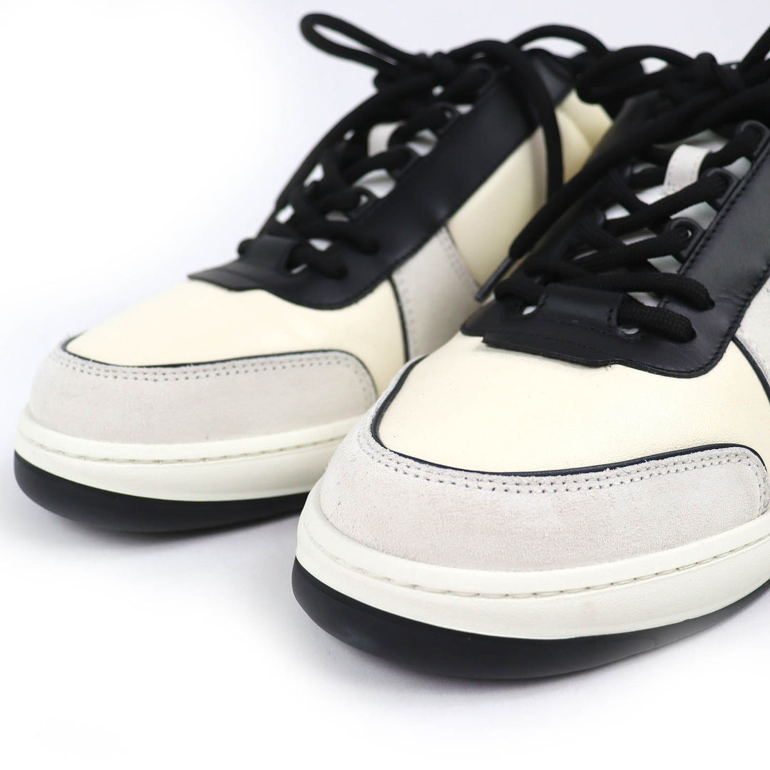Excellent CHANEL sneakers COCO Mark Ivory leather mens 43 G45213
