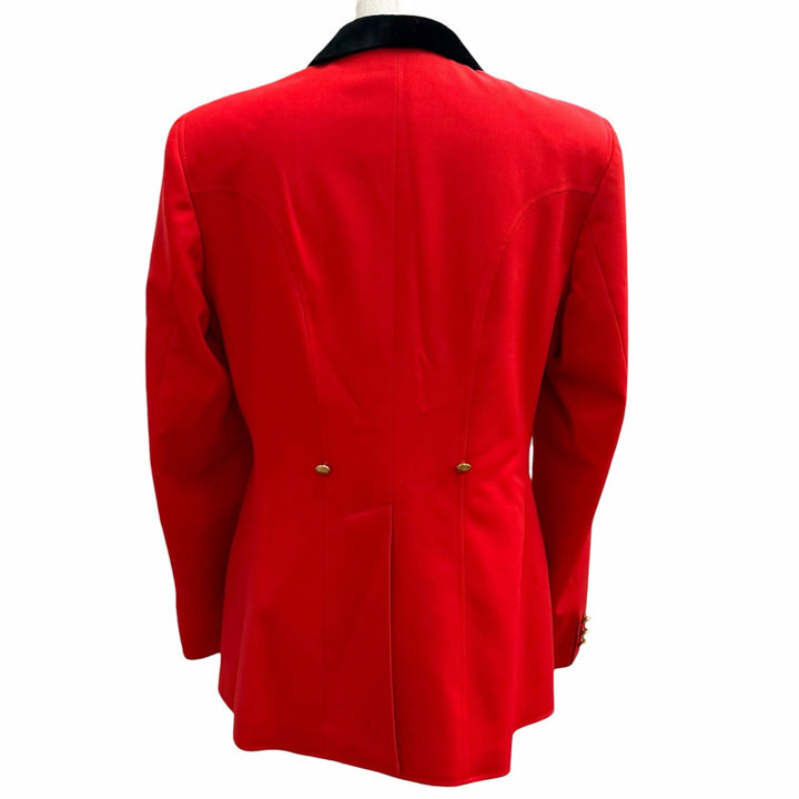 Great HERMES tailored jacket Serie Button Riding Jacket Red wool Women 42
